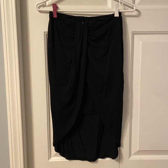 ~2 for $25 or 3 for $30 ~ Black two layer wrap skirt - Picture 1 of 2